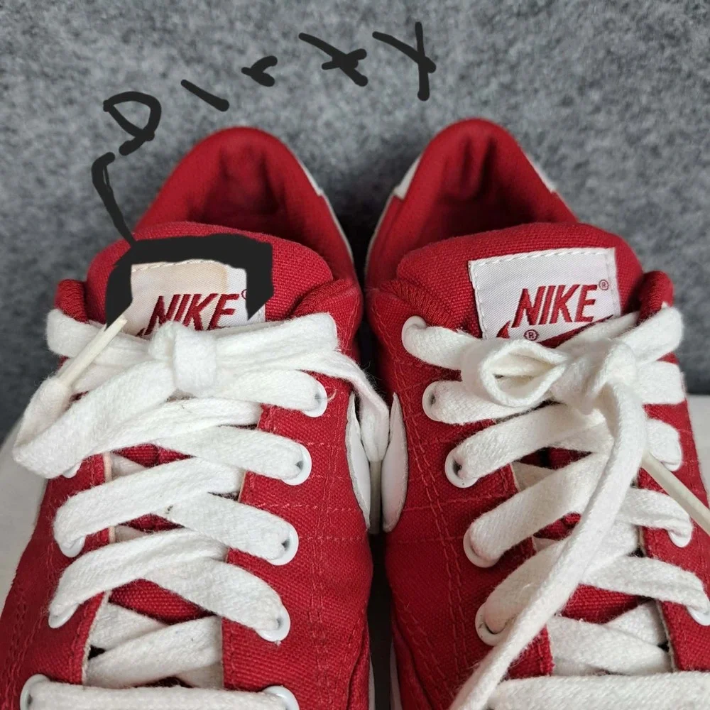 VTG 2002 Nike All Court Low Womens‎ Girls Size 7.5 Red Canvas Classic Y2K Shoes